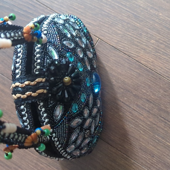 Handmade Beaded & Rhinestone Handbag - Picture 4 of 12